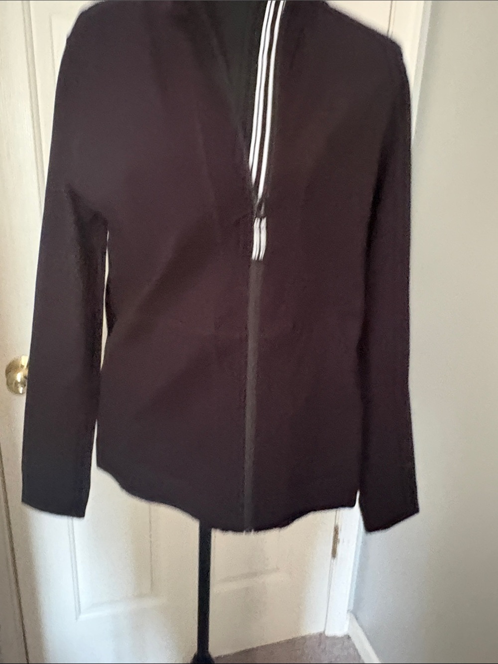 Talbots Black  Jacket with Stripe Trim